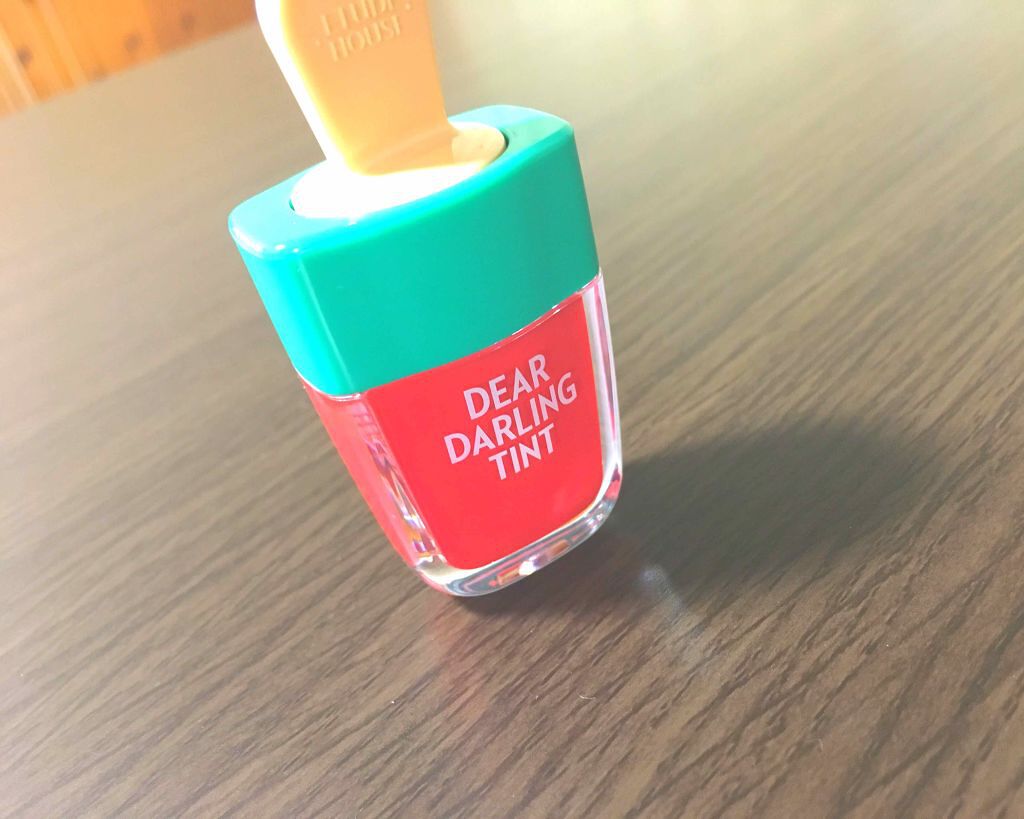 ディアダーリン ウォータージェルティント （アイスティント）/ETUDE/口紅を使ったクチコミ（2枚目）