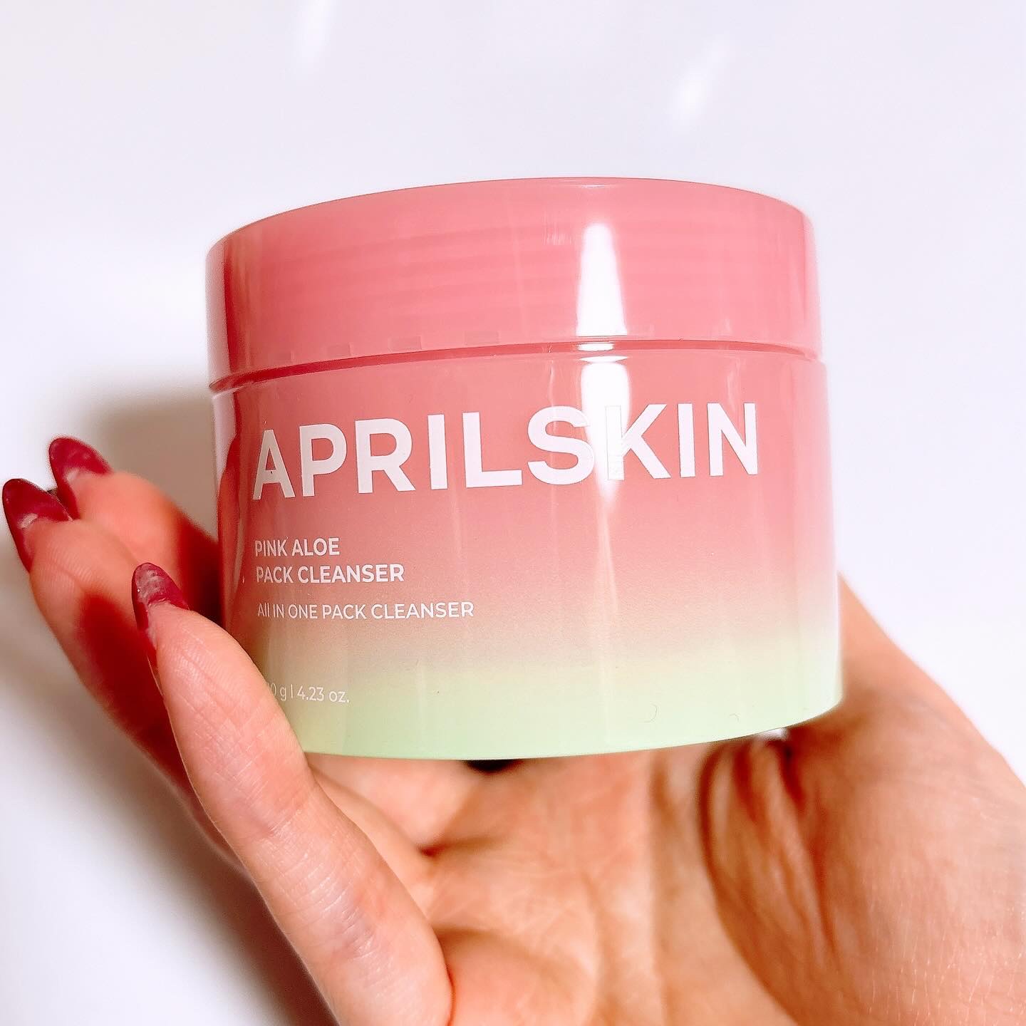 ピンクアロエメレンゲクレンザー/APRILSKIN/その他洗顔料を使ったクチコミ（2枚目）