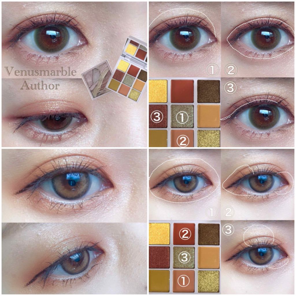VenusMarble 9色アイシャドウパレット/Venus Marble/アイシャドウパレットを使ったクチコミ（3枚目）