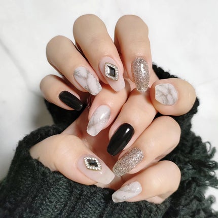 セミキュアジェルネイル(ハンド)/ohora/ネイルシールを使ったクチコミ(1枚目)