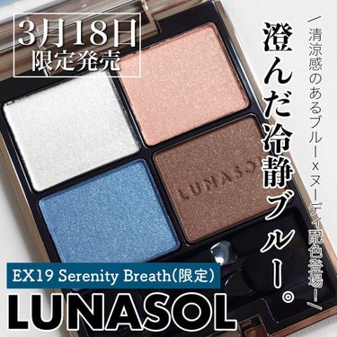 アイカラーレーション EX19 Serenity Breath（限定発売）/LUNASOL/アイシャドウパレットを使ったクチコミ（1枚目）