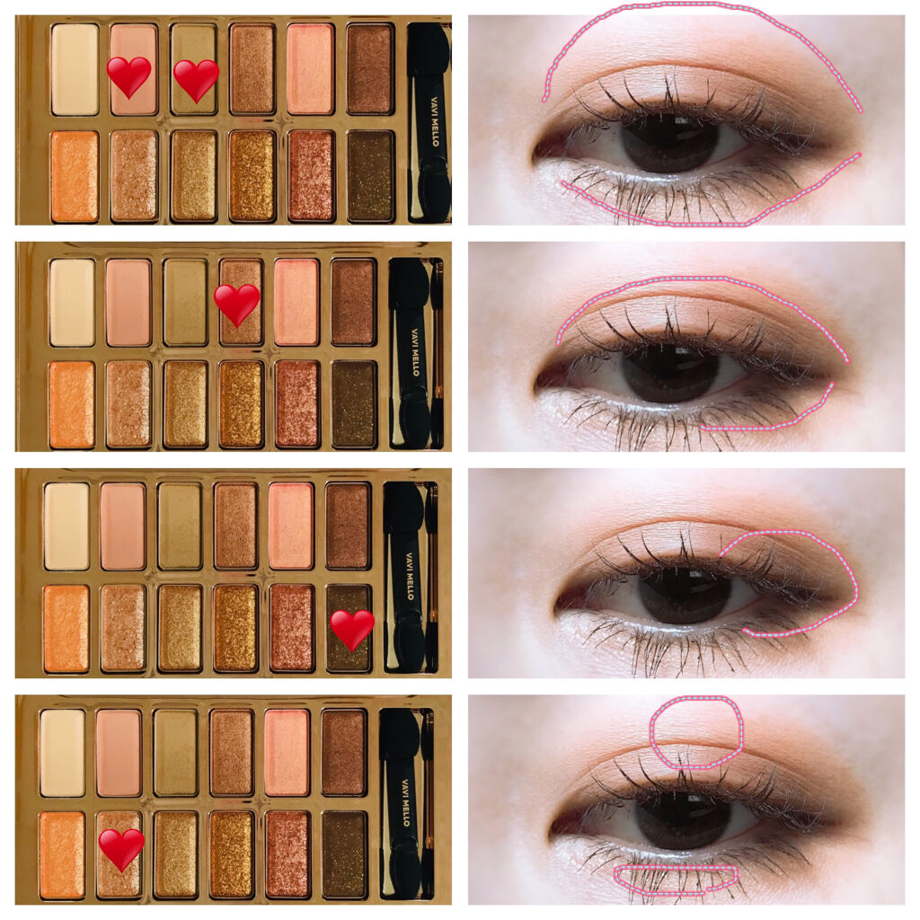 バレンタインボックス/VAVI MELLO/アイシャドウパレットを使ったクチコミ（3枚目）