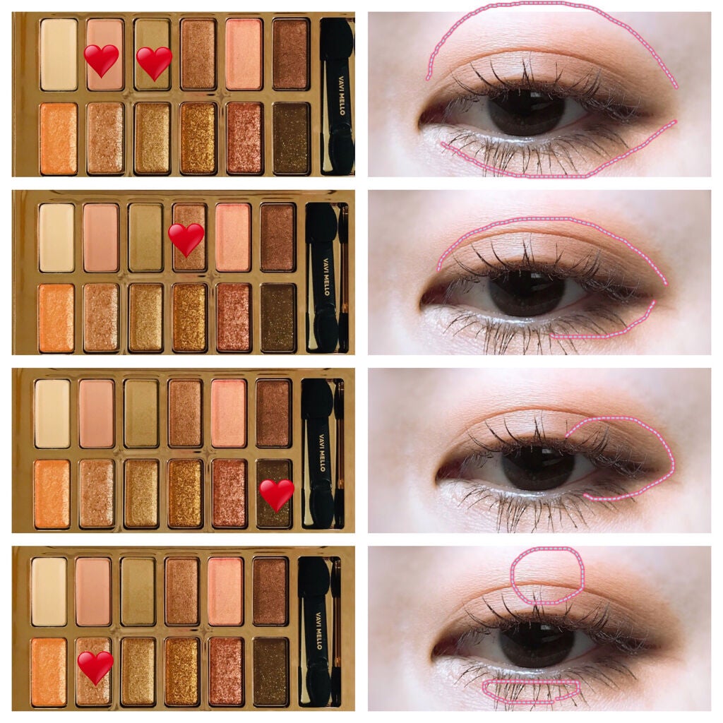 バレンタインボックス/VAVI MELLO/アイシャドウパレットを使ったクチコミ(3枚目)