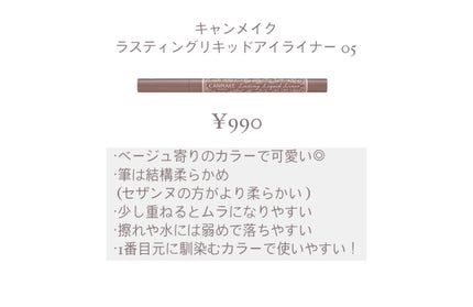 ラスティングリキッドライナー/キャンメイク/リキッドアイライナーを使ったクチコミ(6枚目)