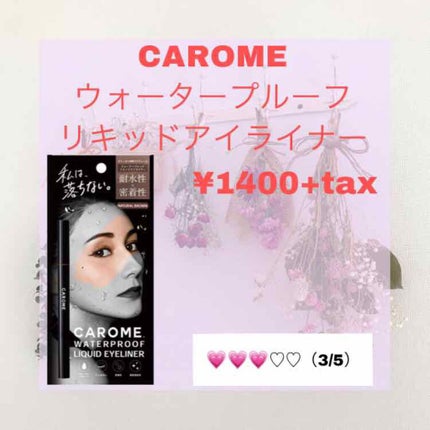ウォータープルーフ リキッドアイライナー/CAROME./リキッドアイライナーを使ったクチコミ(1枚目)