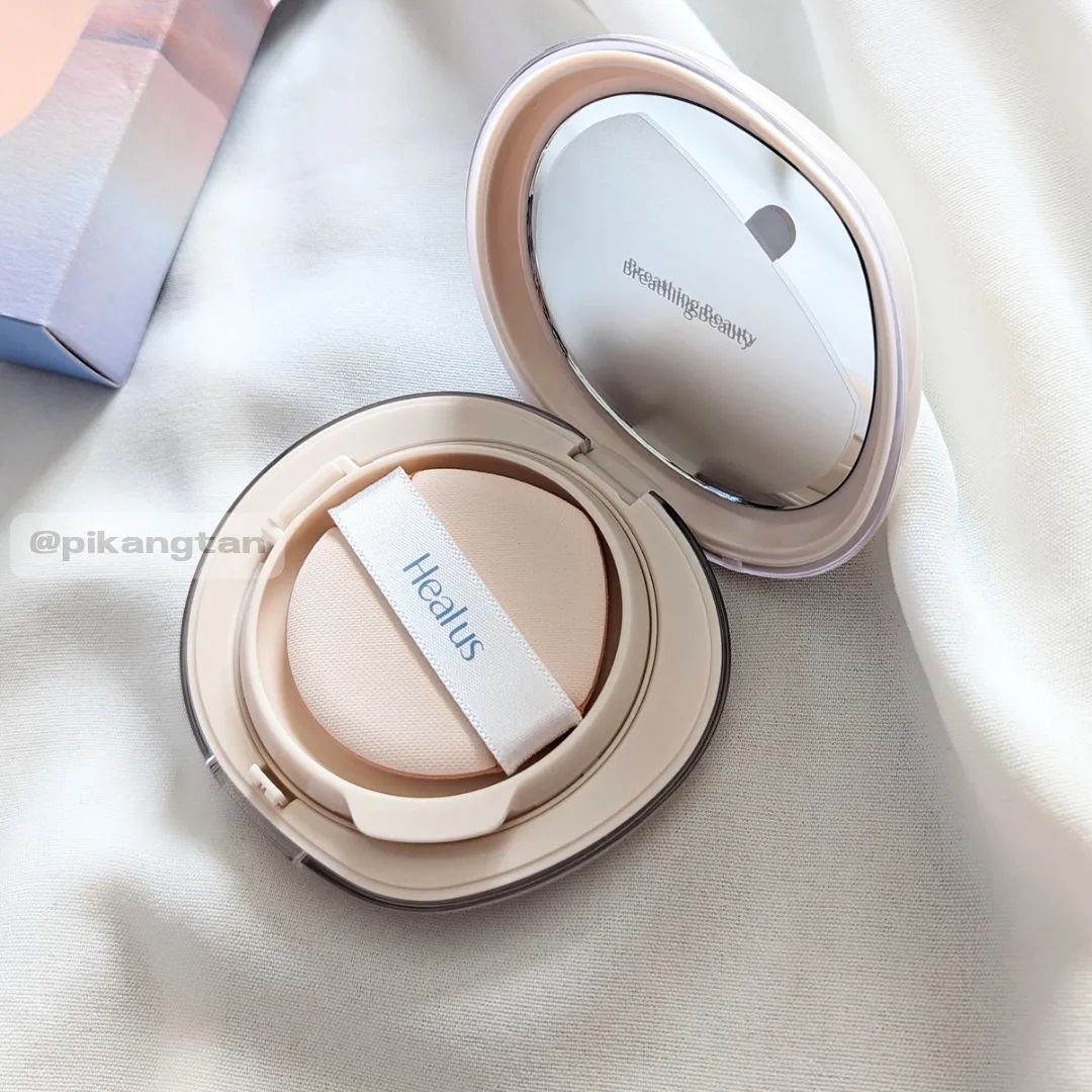 ブリージンググロークッション/Healus/クッションファンデーションを使ったクチコミ（2枚目）