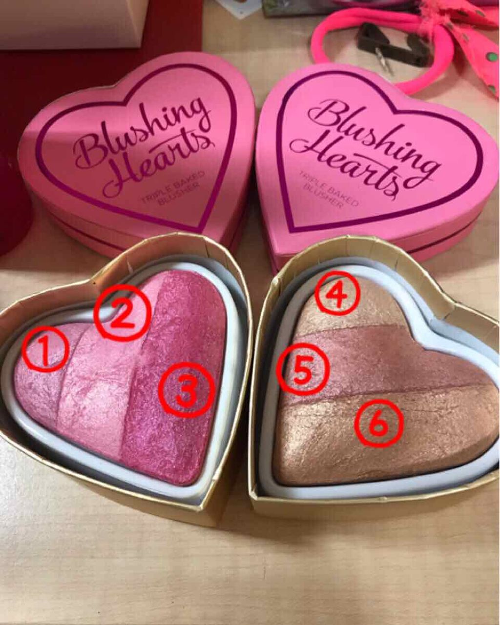 ブラッシング ハート/MAKEUP REVOLUTION/パウダーチークを使ったクチコミ(2枚目)