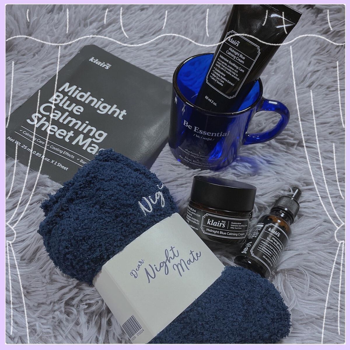 ミッドナイトブルーカーミングクリーム/Klairs/フェイスクリームを使ったクチコミ（2枚目）