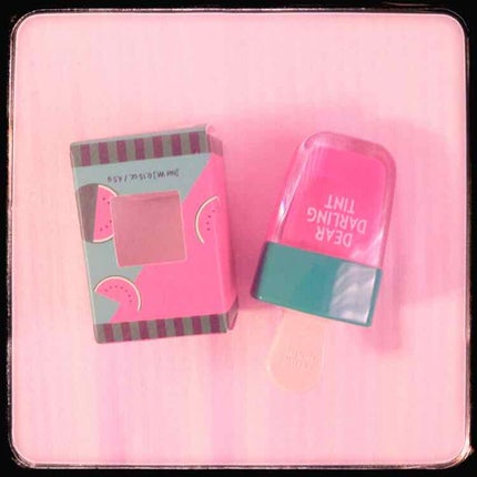 ディアダーリン ウォータージェルティント (アイスティント) RD307 スイカバー/ETUDE/口紅を使ったクチコミ(2枚目)