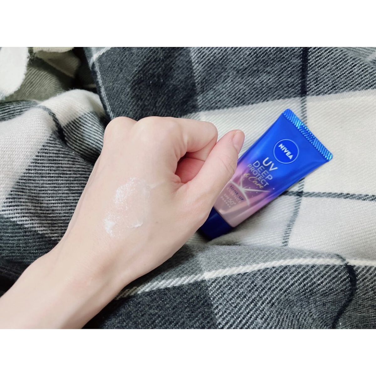 ニベアUV ディープ プロテクト&ケア トーンアップ エッセンス/ニベア/日焼け止めローションを使ったクチコミ(4枚目)