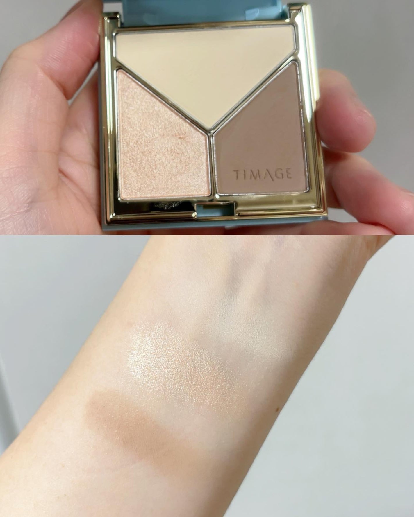 ハイライトシェーディングパレット/TIMAGE/パウダーハイライトを使ったクチコミ(3枚目)