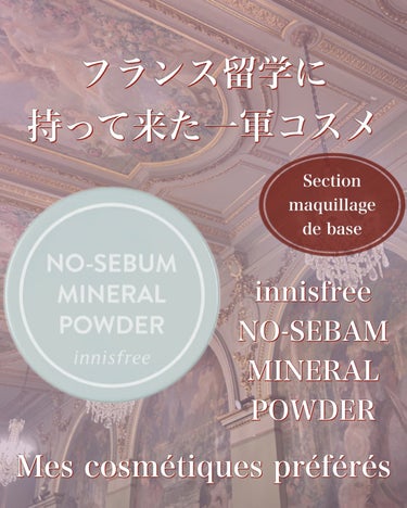 こんにちは！
現在フランスに留学中の白うさぎです！🇫🇷

今回はフランスに留学するにあたって、厳選して持ってきたコスメを紹介します！


【使った商品】
innisfree
ノーセバム　ミネラルパウダー