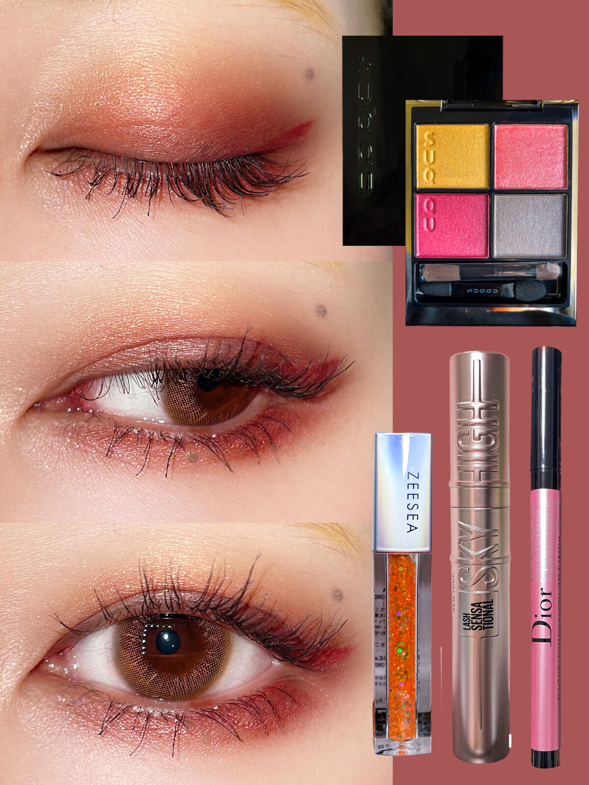 ディオールショウ オンステージ ライナー ウォータープルーフ 841 パーリー ローズ/Dior/アイライナーを使ったクチコミ（2枚目）