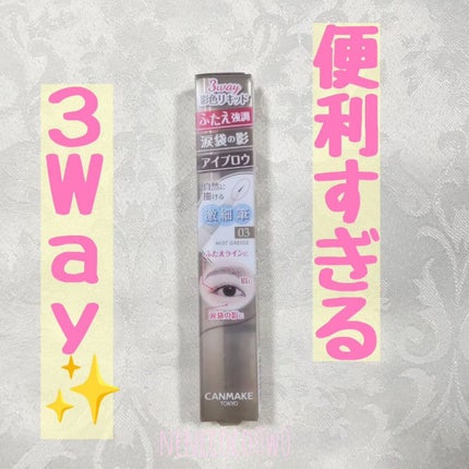 3wayスリムシェードライナー/キャンメイク/リキッドアイライナーを使ったクチコミ(1枚目)