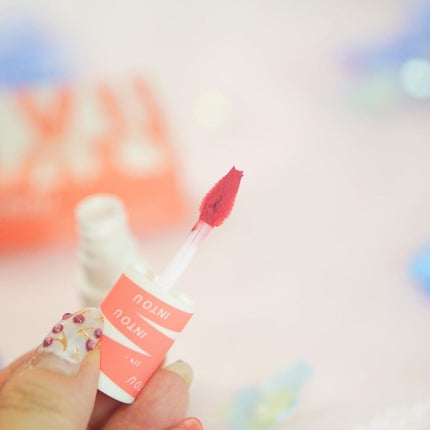 スーパーマットリップ&チークマッド EM15 初恋ピーチ/INTO U/口紅の画像