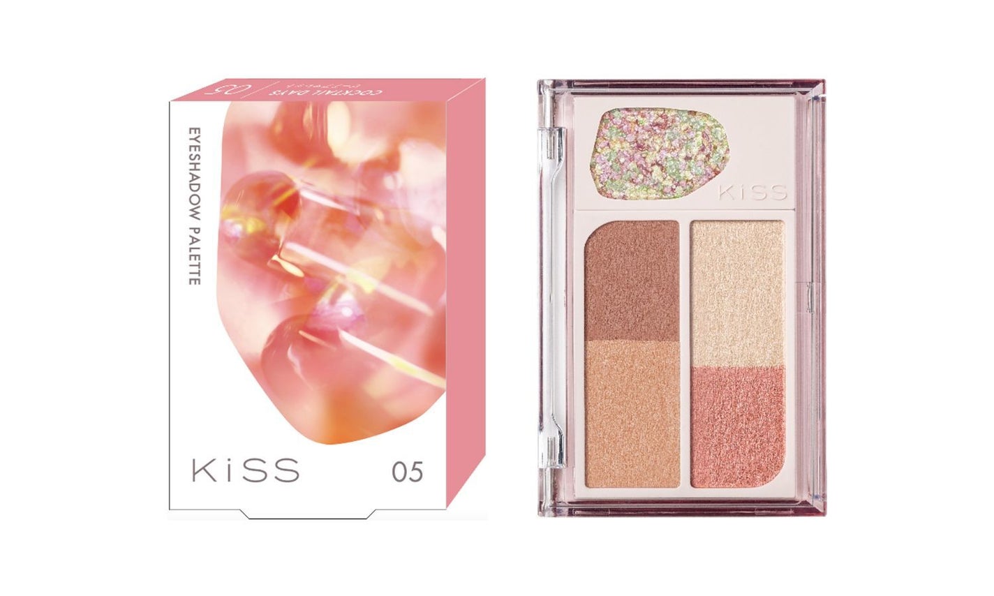 【春コスメ2024】KiSS“大粒グリッター”煌めくアイパレットに「ピーチティーカラー」の新色の画像