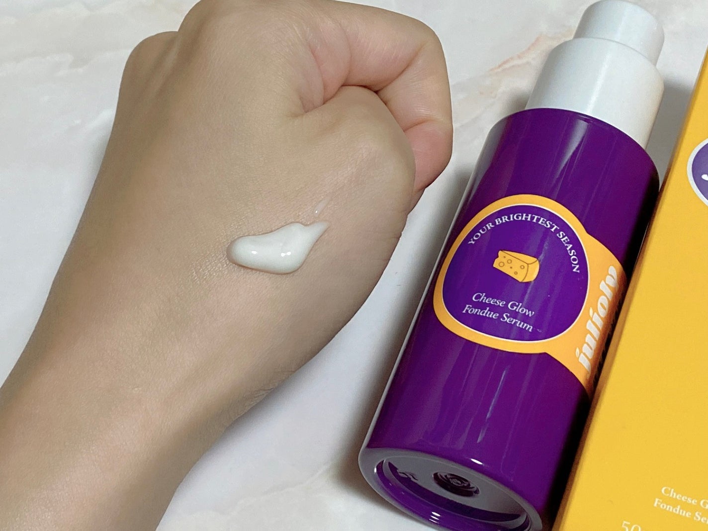 チーズフォンデュうるツヤセラム/Julioly/美容液を使ったクチコミ(2枚目)