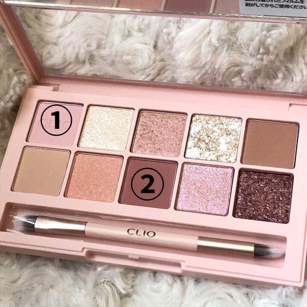 プリズムカラーピグメント 01 ベージュ×ライトピンク/Witch's Pouch/単色アイシャドウを使ったクチコミ（2枚目）