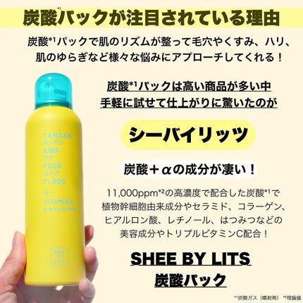 SHEE BY LITS 炭酸美容パック/リッツ/洗い流すパック・マスクを使ったクチコミ(2枚目)