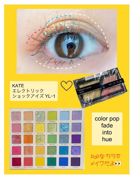 fade into hue/ColourPop/アイシャドウパレットを使ったクチコミ(2枚目)