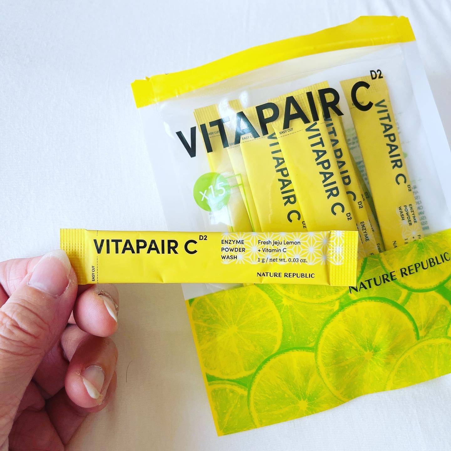 ビタペアC酵素洗顔パウダー/ネイチャーリパブリック/洗顔パウダーを使ったクチコミ（2枚目）