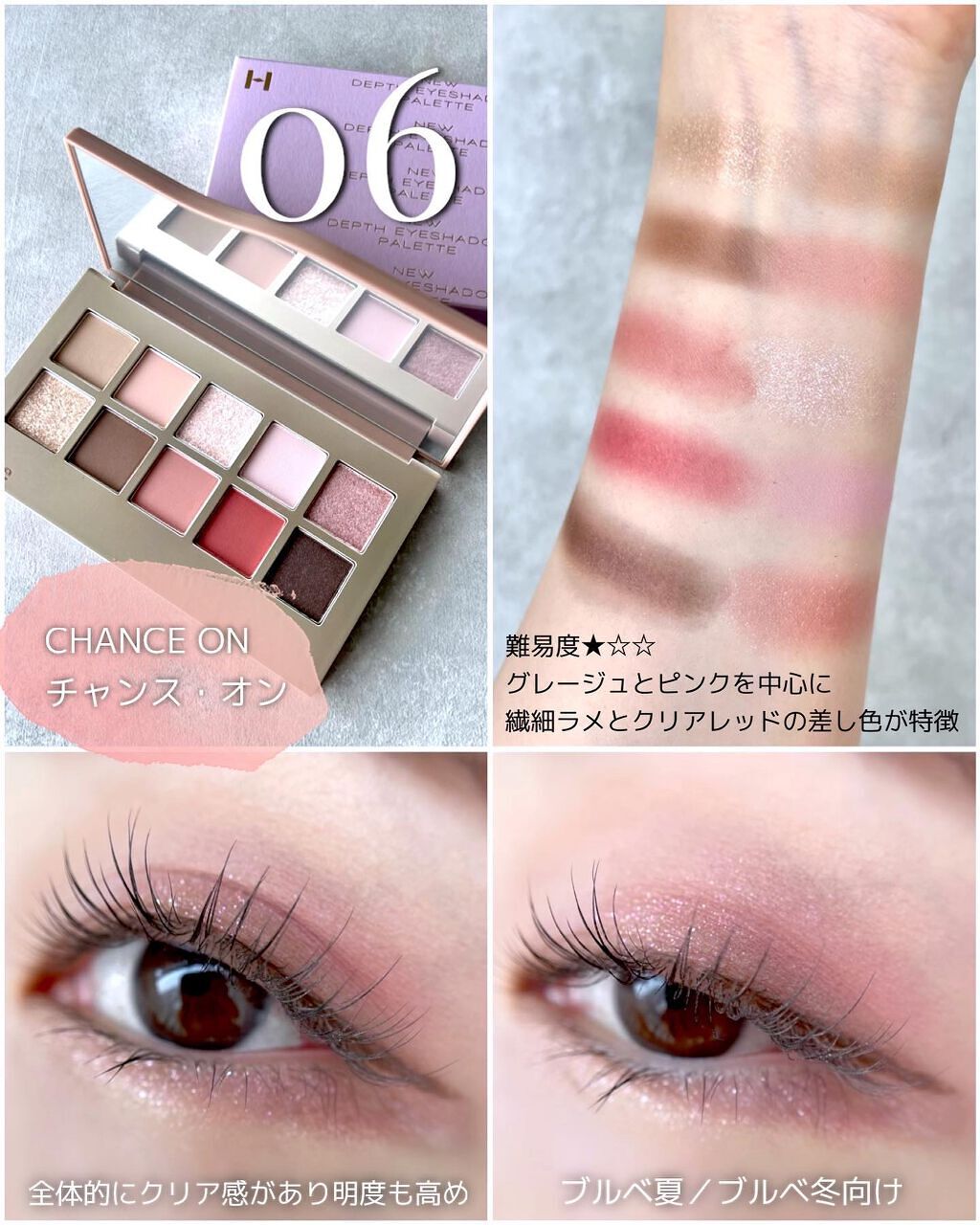 ニューデップスアイシャドウパレット/hince/アイシャドウパレットを使ったクチコミ(9枚目)