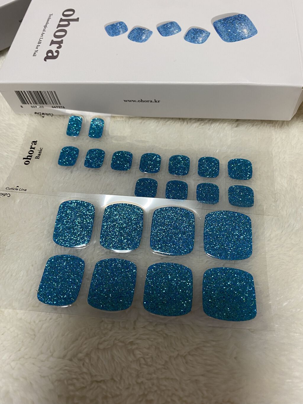 セミキュアジェルネイル(ペディキュア) PD-104 P Bluepops  (summer camping collection)/ohora/ネイルシールを使ったクチコミ（2枚目）