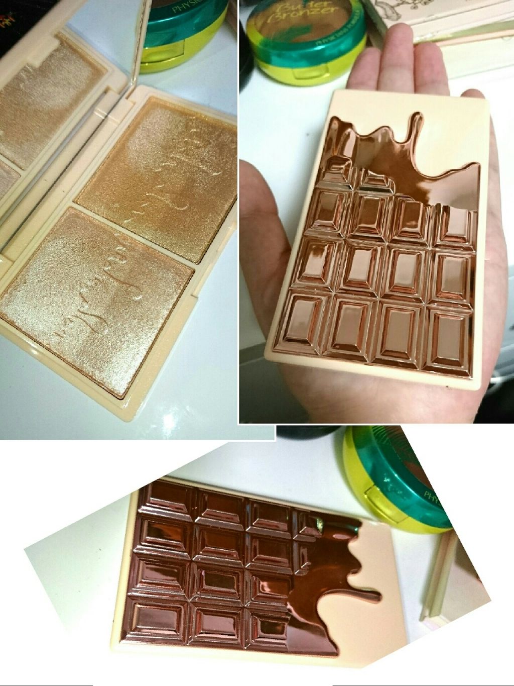 ミニチョコレート ハイライター/MAKEUP REVOLUTION/パウダーハイライトを使ったクチコミ（2枚目）