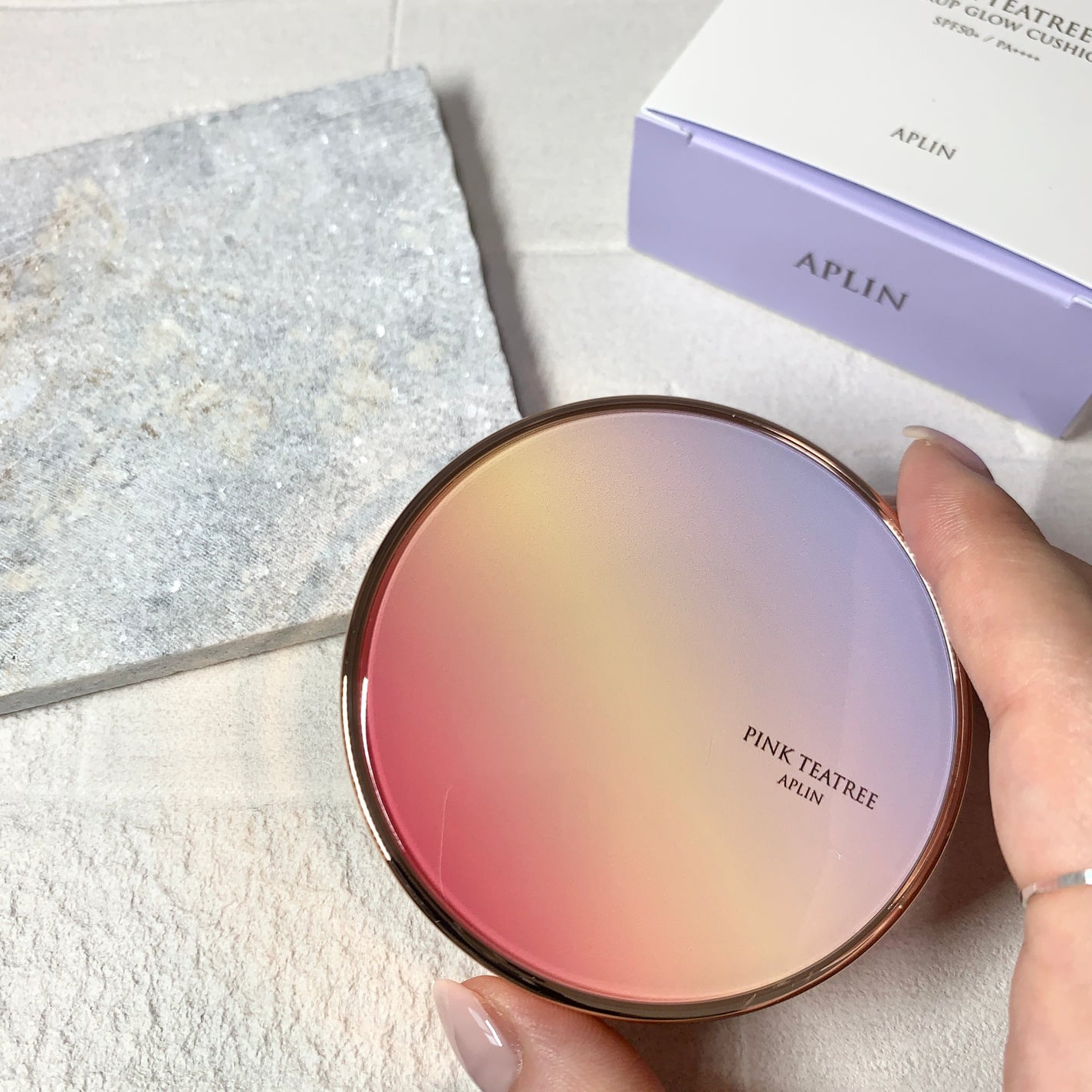 ピンクティーツリーカバーアップグロウクッション/APLIN/クッションファンデーションを使ったクチコミ(6枚目)