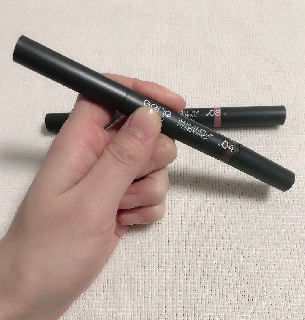 ツートンカラーアイブロウペンシル/GENE TOKYO/アイブロウペンシルを使ったクチコミ(4枚目)