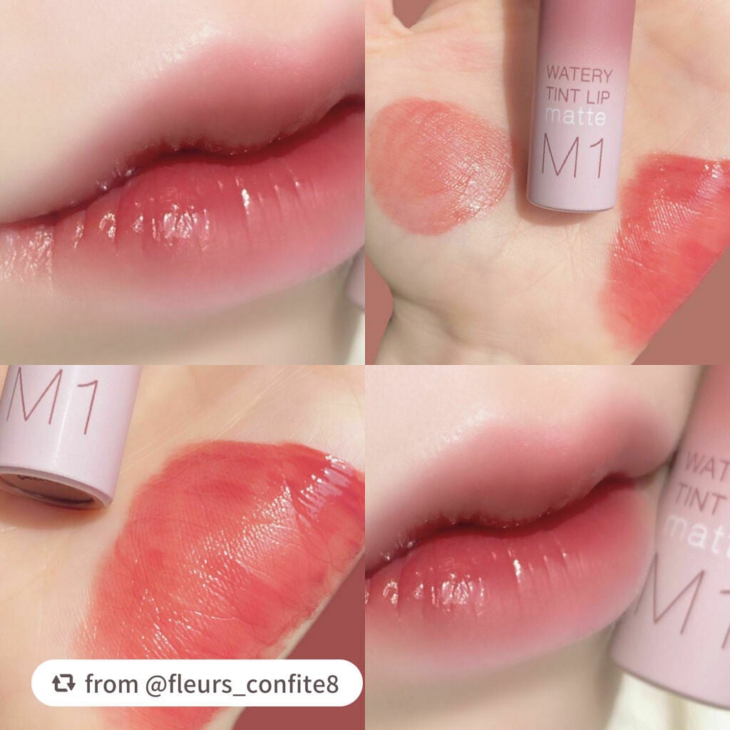 ウォータリーティントリップ マット/CEZANNE/リップティントを使ったクチコミ(4枚目)