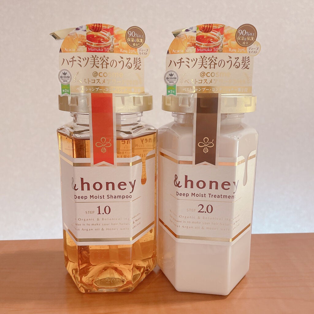 ディープモイスト シャンプー1.0/ヘアトリートメント2.0/&honey/市販シャンプーを使ったクチコミ(1枚目)