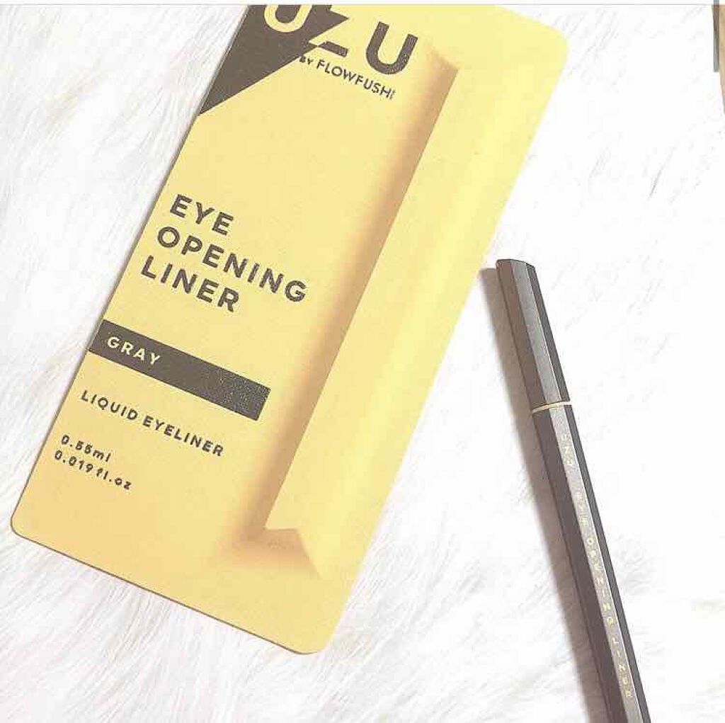 EYE OPENING LINER GRAY/UZU BY FLOWFUSHI/リキッドアイライナーを使ったクチコミ（1枚目）