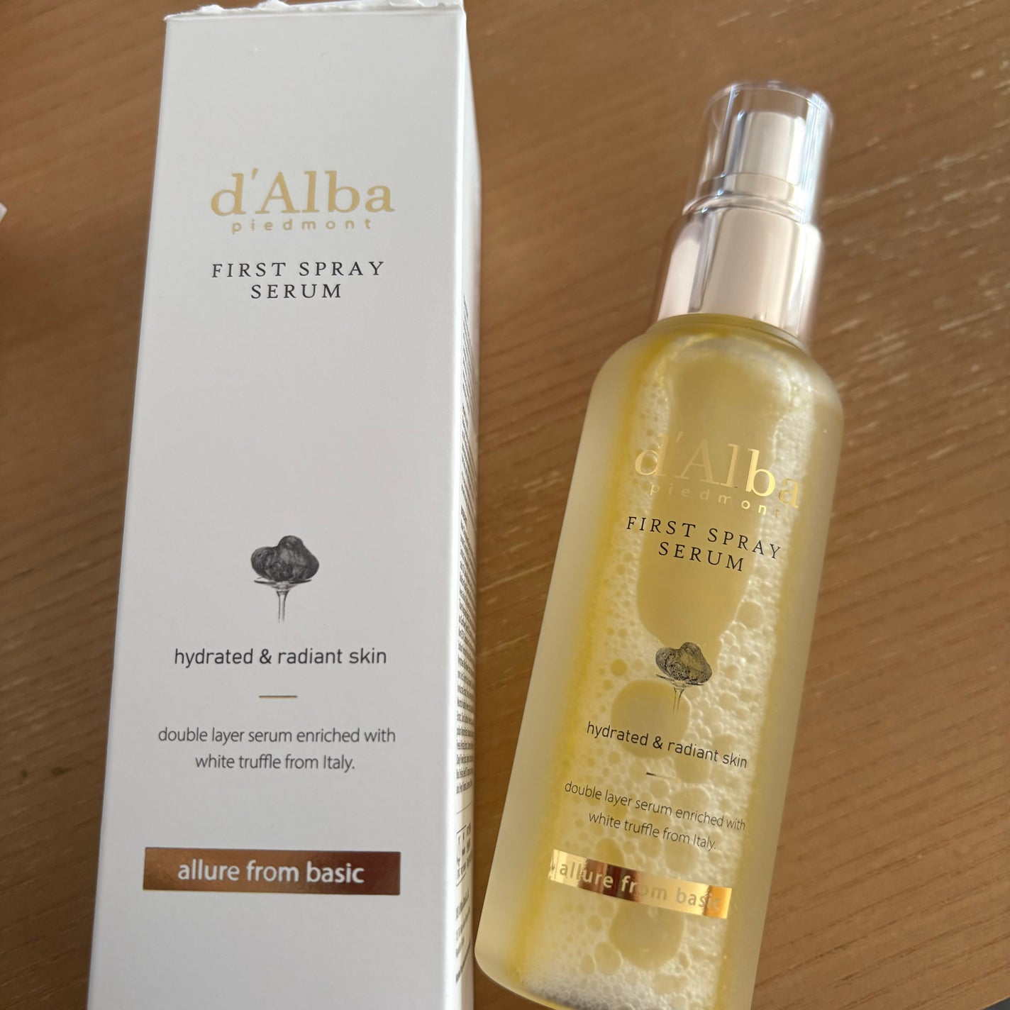 ダルバ ホワイトトリュフファーストスプレーセラム/ダルバ/ミスト状化粧水を使ったクチコミ(1枚目)