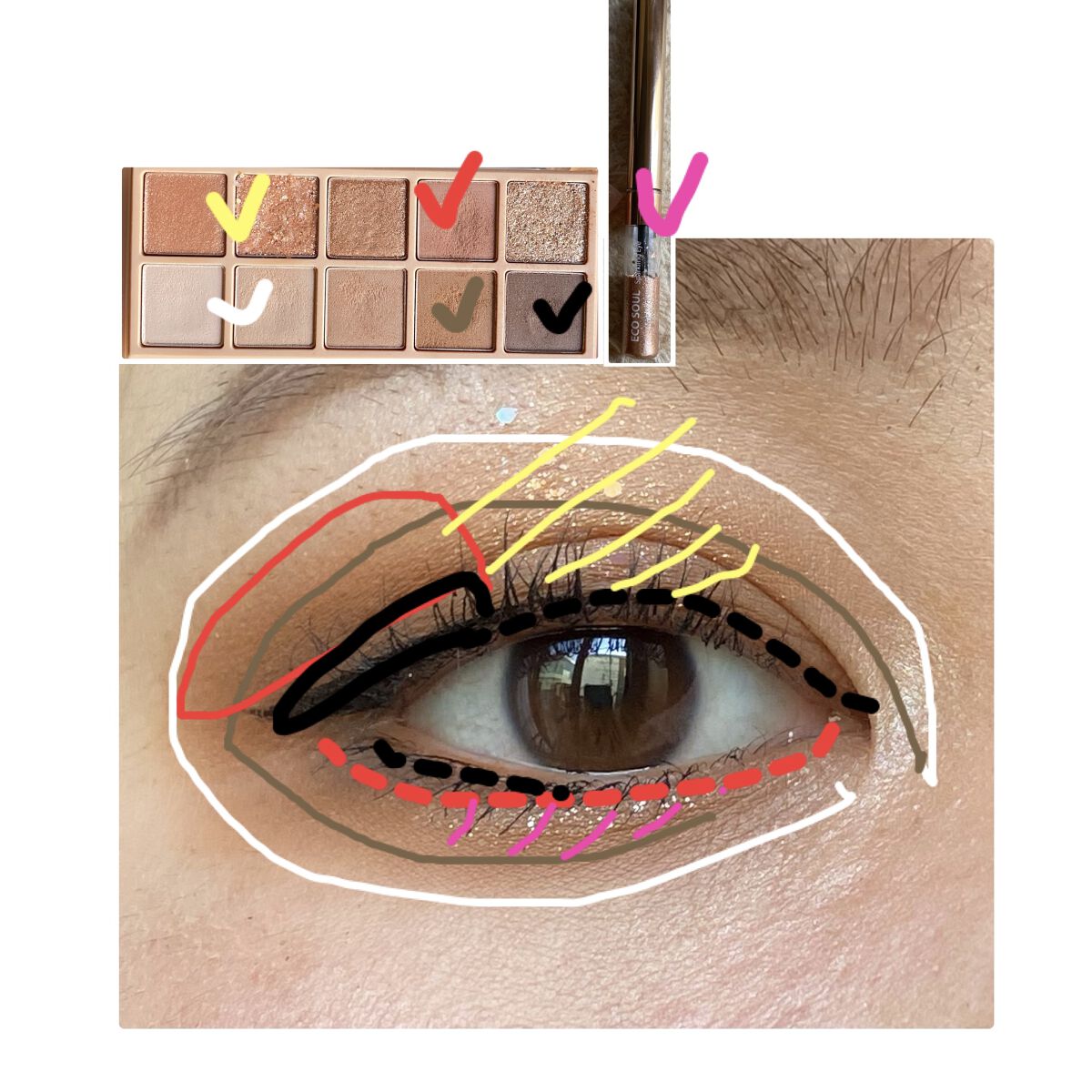 スパークリング アイシャドウ/the SAEM/リキッドアイシャドウを使ったクチコミ（3枚目）