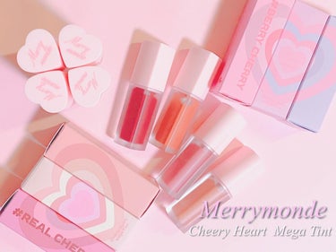 Merrymonde
Cheery Heart Mega Tint

ハートパケがめちゃくちゃ可愛いマットティント💄💓
マットだけどふわっと軽く滑らかなつけ心地で乾燥もしにくい✨
全体的に少しだけ白をプ