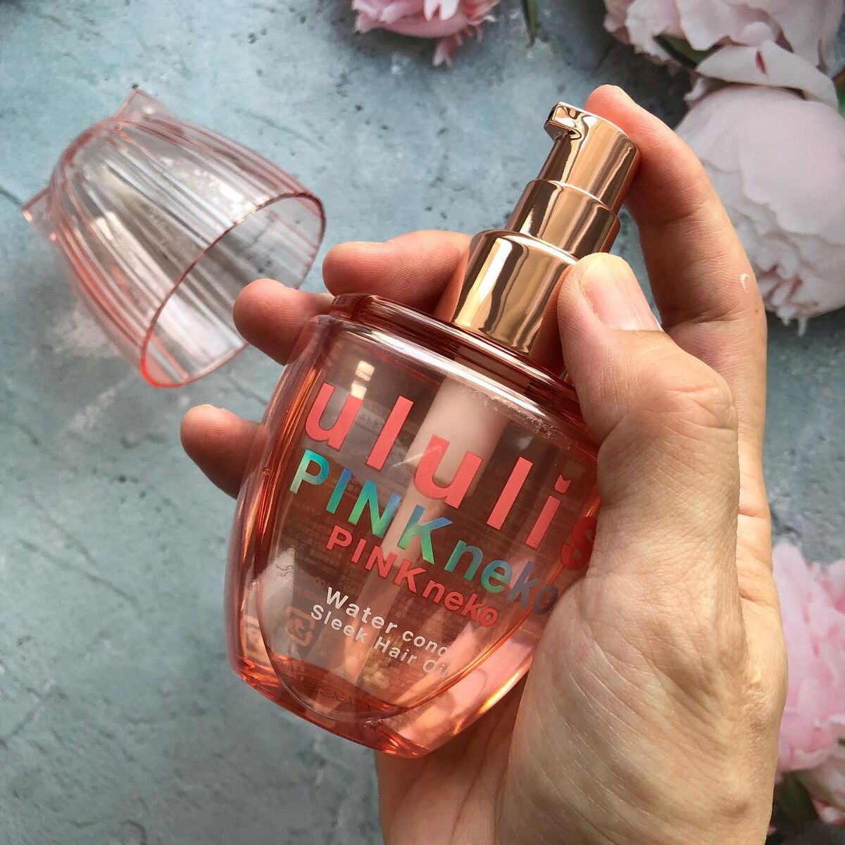 ウルリス ピンクネコ ウォーターコンク スリーク ヘアオイル/ululis/ヘアオイルを使ったクチコミ(5枚目)