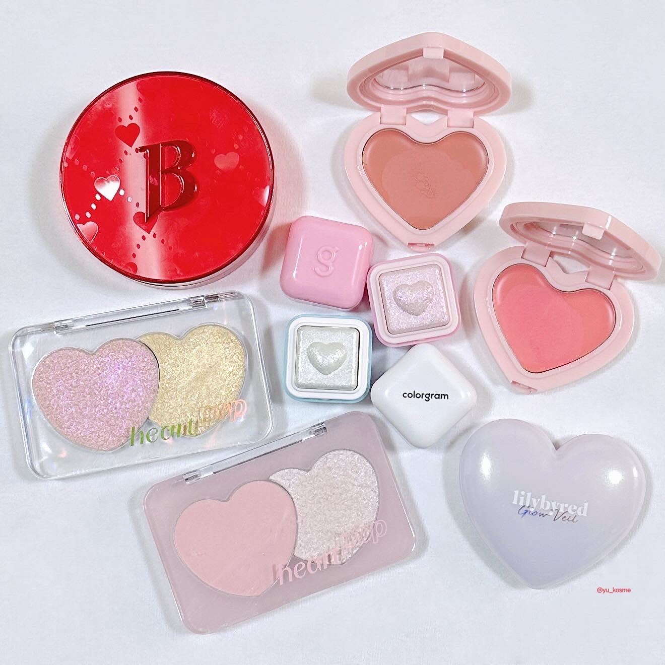 ミルクブリンハートライター/Colorgram/パウダーハイライトを使ったクチコミ（2枚目）