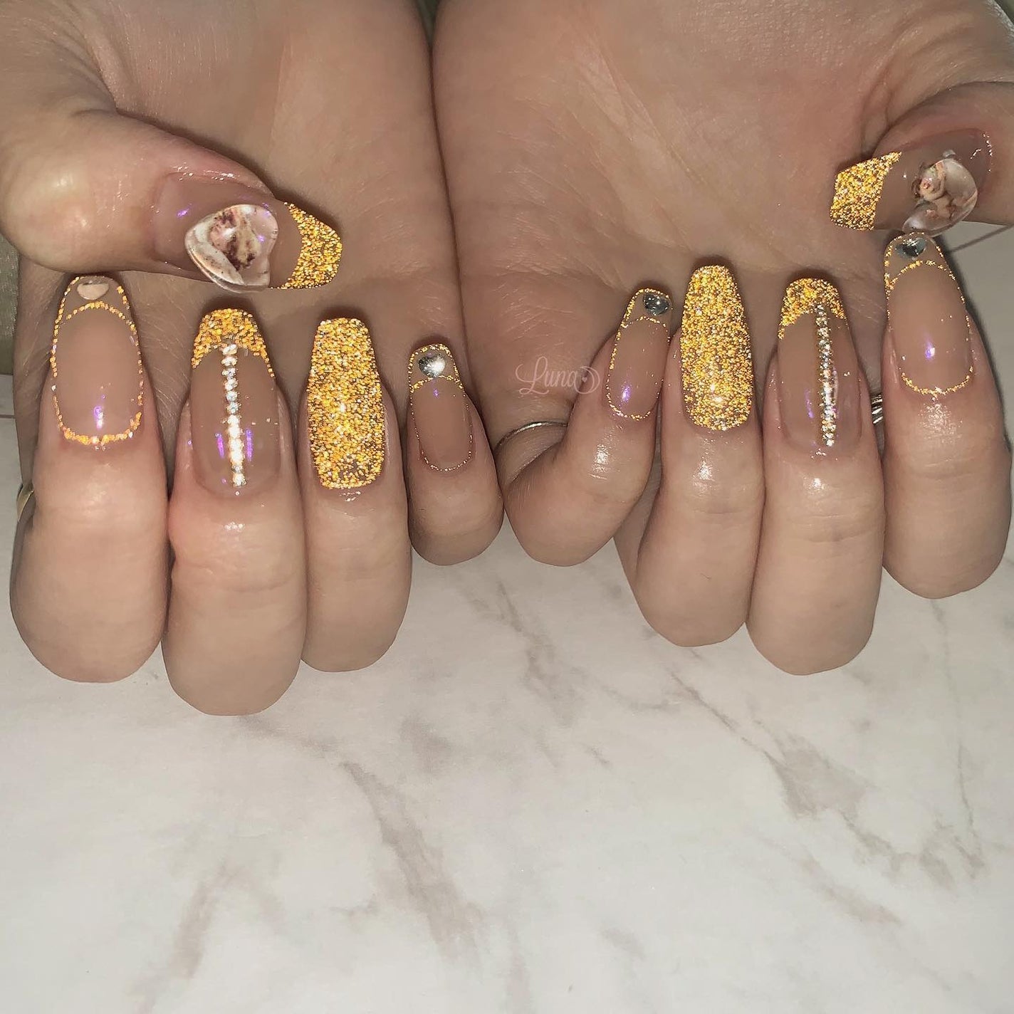 Iuna. Mizuki on LIPS 「.スペシャルプラン👼🏻🤍#nail#nailstagram#g..」(2枚目)