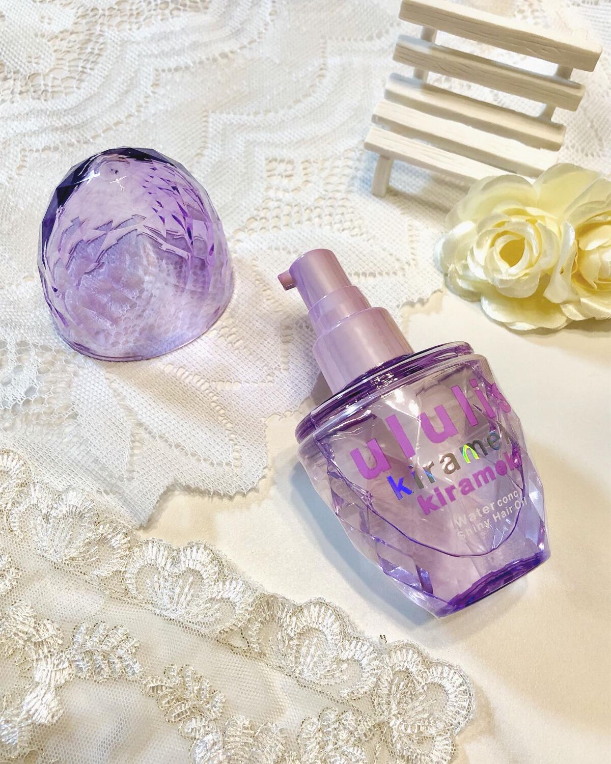 キラメキ ウォーターコンク シャイニー ヘアオイル/ululis/ヘアオイルを使ったクチコミ（2枚目）