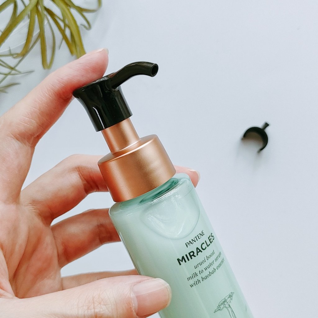 ミラクルズ うるおいブーストミルクウォーターセラム/パンテーン/アウトバストリートメントを使ったクチコミ（3枚目）
