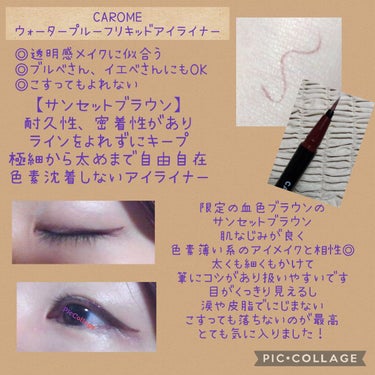 リキッドアイライナー サンセットブラウン/CAROME./リキッドアイライナーを使ったクチコミ（1枚目）