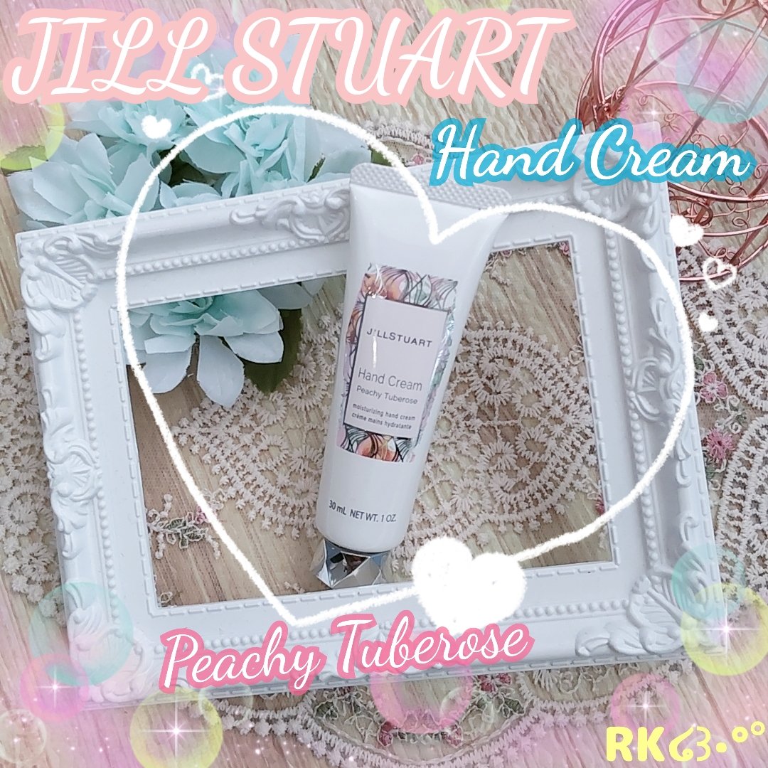 ハンドクリーム ピーチーチュベローズ/JILL STUART/ハンドクリームを使ったクチコミ（1枚目）