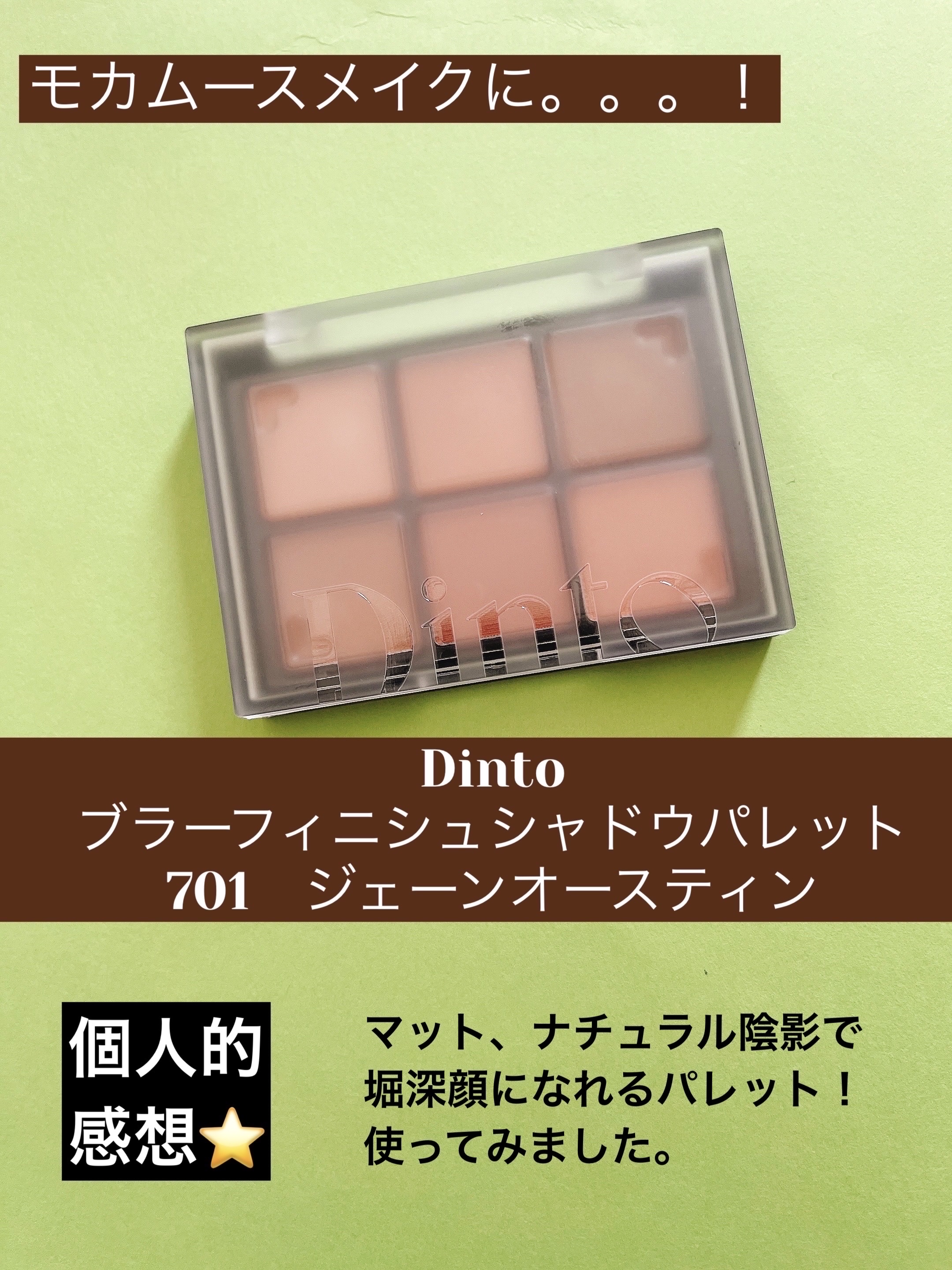 ブラーフィニシュシャドウパレット 701 ジェーンオースティン/Dinto/アイシャドウパレットを使ったクチコミ（1枚目）