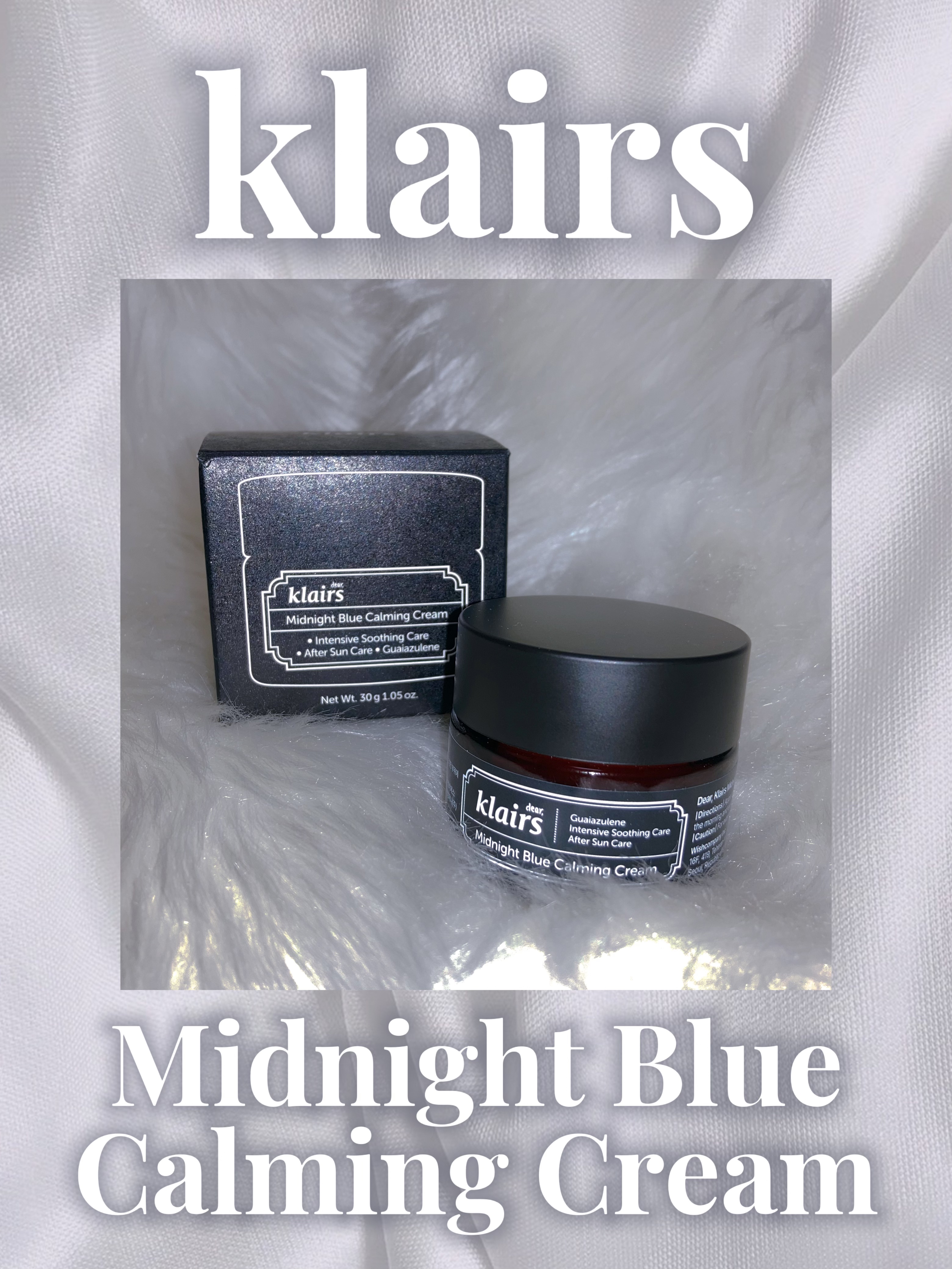＼ブルーのクリームでひんやりツヤ肌へ／

🧊　🤍　🧊　🤍　🧊　🤍　🧊　🤍　🧊


klairs 
Midnight Blue Calming Cream


クレアス3日目！

グアイアズレンのブルーが目を惹く
カーミング