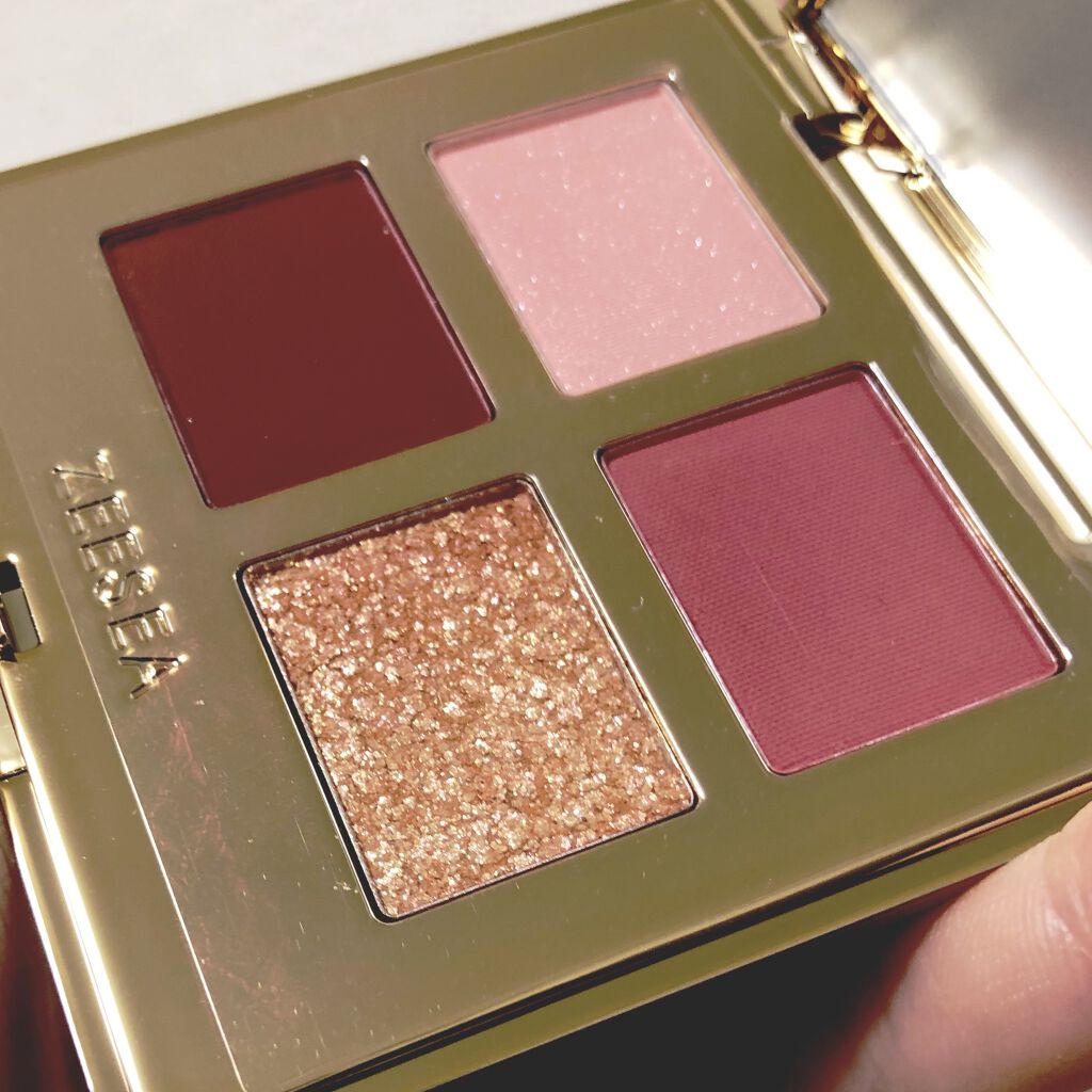 ドリームランドアイシャドウ ( 4シェード ) #01 ピンク/ZEESEA/アイシャドウパレットを使ったクチコミ（2枚目）