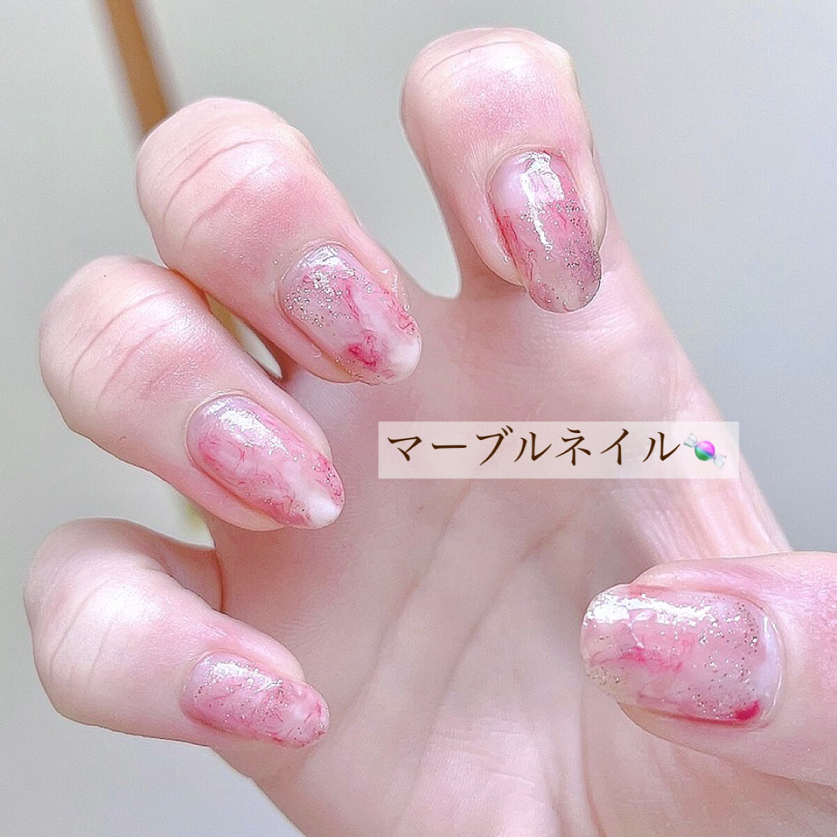 カラフルネイルズ キャンメイクを使った口コミ 初マーブルネイル ピンク 白 スキュ By Haru 代前半 Lips
