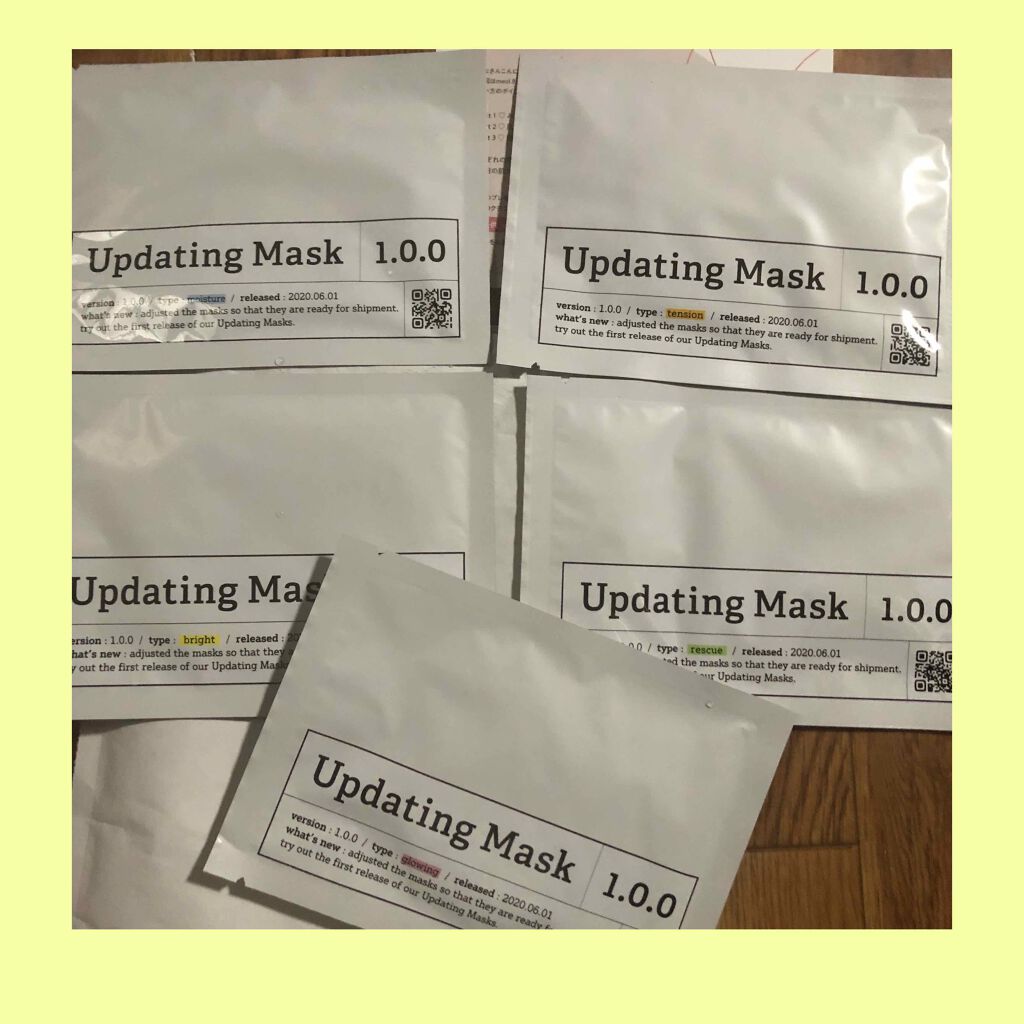 Updating Mask 1.0.0 5タイプセット 1セット5枚入り/meol/シートマスク・パックを使ったクチコミ（1枚目）