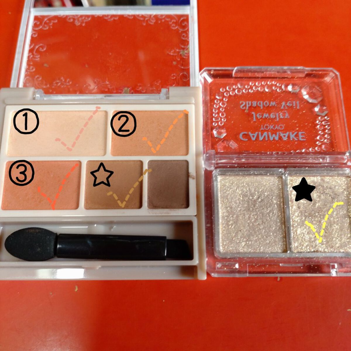 ジュエリーシャドウベール/キャンメイク/アイシャドウパレットを使ったクチコミ（2枚目）