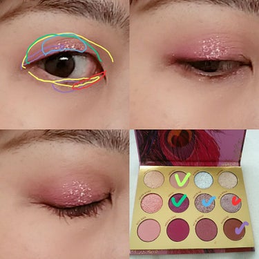 BYE BYE BIRDIE/ColourPop/アイシャドウパレットを使ったクチコミ（3枚目）